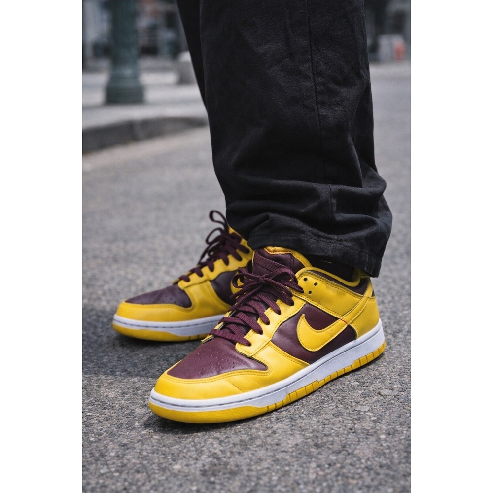 Nike Dunk‎ Low Arizona State Mens 10.5 University Gold Maroon DD1391-702 Good